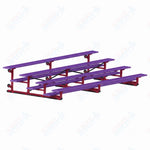Jaypro Sports Bleacher - 4 Row - Tip & Roll, Single Foot Plank, Powder Coated - 15' L (BLCH-4TRGPC) - SchoolOutlet