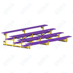Jaypro Sports Bleacher - 4 Row - Tip & Roll, Single Foot Plank, Powder Coated - 15' L (BLCH-4TRGPC) - SchoolOutlet