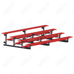 Jaypro Sports Bleacher - 4 Row - Tip & Roll, Single Foot Plank, Powder Coated - 15' L (BLCH-4TRGPC) - SchoolOutlet