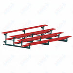 Jaypro Sports Bleacher - 4 Row - Tip & Roll, Single Foot Plank, Powder Coated - 15' L (BLCH-4TRGPC) - SchoolOutlet