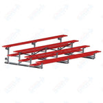 Jaypro Sports Bleacher - 4 Row - Tip & Roll, Single Foot Plank, Powder Coated - 15' L (BLCH-4TRGPC) - SchoolOutlet