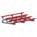Jaypro Sports Bleacher - 4 Row - Tip & Roll, Single Foot Plank, Powder Coated - 15' L (BLCH-4TRGPC) - SchoolOutlet