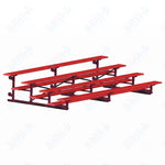 Jaypro Sports Bleacher - 4 Row - Tip & Roll, Single Foot Plank, Powder Coated - 15' L (BLCH-4TRGPC) - SchoolOutlet