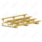 Jaypro Sports Bleacher - 4 Row - Tip & Roll, Single Foot Plank, Powder Coated - 15' L (BLCH-4TRGPC) - SchoolOutlet