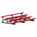 Jaypro Sports Bleacher - 4 Row - Tip & Roll, Single Foot Plank, Powder Coated - 15' L (BLCH-4TRGPC) - SchoolOutlet