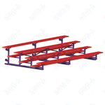 Jaypro Sports Bleacher - 4 Row - Tip & Roll, Single Foot Plank, Powder Coated - 15' L (BLCH-4TRGPC) - SchoolOutlet
