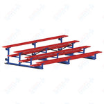 Jaypro Sports Bleacher - 4 Row - Tip & Roll, Single Foot Plank, Powder Coated - 15' L (BLCH-4TRGPC) - SchoolOutlet