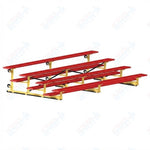 Jaypro Sports Bleacher - 4 Row - Tip & Roll, Single Foot Plank, Powder Coated - 15' L (BLCH-4TRGPC) - SchoolOutlet