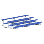 Jaypro Sports Bleacher - 4 Row - Tip & Roll, Single Foot Plank, Powder Coated - 15' L (BLCH-4TRGPC) - SchoolOutlet