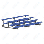 Jaypro Sports Bleacher - 4 Row - Tip & Roll, Single Foot Plank, Powder Coated - 15' L (BLCH-4TRGPC) - SchoolOutlet