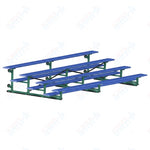 Jaypro Sports Bleacher - 4 Row - Tip & Roll, Single Foot Plank, Powder Coated - 15' L (BLCH-4TRGPC) - SchoolOutlet