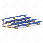 Jaypro Sports Bleacher - 4 Row - Tip & Roll, Single Foot Plank, Powder Coated - 15' L (BLCH-4TRGPC) - SchoolOutlet