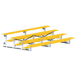 Jaypro Sports Bleacher - 4 Row - Tip & Roll, Single Foot Plank, Powder Coated - 15' L (BLCH-4TRGPC) - SchoolOutlet