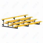 Jaypro Sports Bleacher - 4 Row - Tip & Roll, Single Foot Plank, Powder Coated - 15' L (BLCH-4TRGPC) - SchoolOutlet