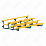 Jaypro Sports Bleacher - 4 Row - Tip & Roll, Single Foot Plank, Powder Coated - 15' L (BLCH-4TRGPC) - SchoolOutlet