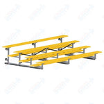 Jaypro Sports Bleacher - 4 Row - Tip & Roll, Single Foot Plank, Powder Coated - 15' L (BLCH-4TRGPC) - SchoolOutlet