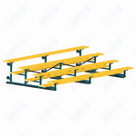 Jaypro Sports Bleacher - 4 Row - Tip & Roll, Single Foot Plank, Powder Coated - 15' L (BLCH-4TRGPC) - SchoolOutlet