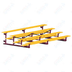 Jaypro Sports Bleacher - 4 Row - Tip & Roll, Single Foot Plank, Powder Coated - 15' L (BLCH-4TRGPC) - SchoolOutlet