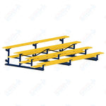 Jaypro Sports Bleacher - 4 Row - Tip & Roll, Single Foot Plank, Powder Coated - 15' L (BLCH-4TRGPC) - SchoolOutlet