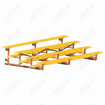 Jaypro Sports Bleacher - 4 Row - Tip & Roll, Single Foot Plank, Powder Coated - 15' L (BLCH-4TRGPC) - SchoolOutlet