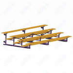 Jaypro Sports Bleacher - 4 Row - Tip & Roll, Single Foot Plank, Powder Coated - 15' L (BLCH-4TRGPC) - SchoolOutlet