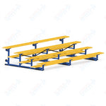 Jaypro Sports Bleacher - 4 Row - Tip & Roll, Single Foot Plank, Powder Coated - 15' L (BLCH-4TRGPC) - SchoolOutlet
