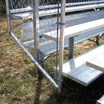 Jaypro Sports Bleacher - 5 Row - Single Foot Plank with Chain Link Rail - 27' L (BLCH - 527C) - SchoolOutlet