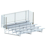 Jaypro Sports Bleacher - 5 Row - Single Foot Plank with Guard Rail - 15' L (BLCH - 5GR) - SchoolOutlet