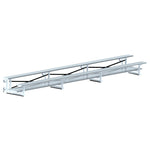 Jaypro Sports Bleacher - 2 Row - Tip & Roll, Double Foot Plank - 21' L (BLDP - 221TRG) - SchoolOutlet