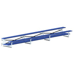 Jaypro Sports Bleacher - 2 Row - Tip & Roll, Double Foot Plank, Powder Coated - 21' L (BLDP - 221TRGPC) - SchoolOutlet