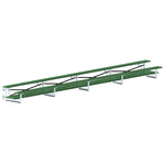 Jaypro Sports Bleacher - 2 Row - Tip & Roll, Double Foot Plank, Powder Coated - 27' L (BLDP - 227TRGPC) - SchoolOutlet