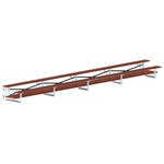 Jaypro Sports Bleacher - 2 Row - Tip & Roll, Double Foot Plank, Powder Coated - 27' L (BLDP - 227TRGPC) - SchoolOutlet