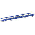 Jaypro Sports Bleacher - 2 Row - Tip & Roll, Double Foot Plank, Powder Coated - 27' L (BLDP - 227TRGPC) - SchoolOutlet