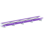 Jaypro Sports Bleacher - 2 Row - Tip & Roll, Double Foot Plank, Powder Coated - 27' L (BLDP - 227TRGPC) - SchoolOutlet