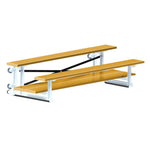 Jaypro Sports Bleacher - 2 Row - Tip & Roll, Double Foot Plank, Powder Coated - 7.5' L (BLDP - 275TRGPC) - SchoolOutlet