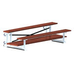 Jaypro Sports Bleacher - 2 Row - Tip & Roll, Double Foot Plank, Powder Coated - 7.5' L (BLDP - 275TRGPC) - SchoolOutlet