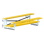 Jaypro Sports Bleacher - 2 Row - Tip & Roll, Double Foot Plank, Powder Coated - 7.5' L (BLDP - 275TRGPC) - SchoolOutlet