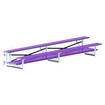 Jaypro Sports Bleacher - 2 Row - Tip & Roll, Double Foot Plank, Powder Coated - 15' L (BLDP - 2TRGPC) - SchoolOutlet