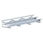 Jaypro Sports Bleacher - 3 Row - Double Foot Plank, All Aluminum Bleachers - 21' L (BLDP - 321AL) - SchoolOutlet