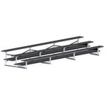 Jaypro Sports Bleacher - 3 Row - Double Foot Plank, All Aluminum Bleachers, Powder Coated - 21' L (BLDP - 321ALPC) - SchoolOutlet