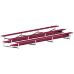 Jaypro Sports Bleacher - 3 Row - Double Foot Plank, All Aluminum Bleachers, Powder Coated - 21' L (BLDP - 321ALPC) - SchoolOutlet