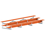 Jaypro Sports Bleacher - 3 Row - Double Foot Plank, All Aluminum Bleachers, Powder Coated - 21' L (BLDP - 321ALPC) - SchoolOutlet