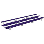 Jaypro Sports Bleacher - 3 Row - Double Foot Plank, All Aluminum Bleachers, Powder Coated - 21' L (BLDP - 321ALPC) - SchoolOutlet