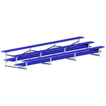 Jaypro Sports Bleacher - 3 Row - Double Foot Plank, All Aluminum Bleachers, Powder Coated - 21' L (BLDP - 321ALPC) - SchoolOutlet