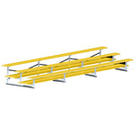 Jaypro Sports Bleacher - 3 Row - Double Foot Plank, All Aluminum Bleachers, Powder Coated - 21' L (BLDP - 321ALPC) - SchoolOutlet