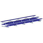 Jaypro Sports Bleacher - 3 Row - Double Foot Plank, All Aluminum Bleachers, Powder Coated - 27' L (BLDP - 327ALPC) - SchoolOutlet