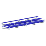Jaypro Sports Bleacher - 3 Row - Double Foot Plank, All Aluminum Bleachers, Powder Coated - 27' L (BLDP - 327ALPC) - SchoolOutlet