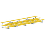 Jaypro Sports Bleacher - 3 Row - Double Foot Plank, All Aluminum Bleachers, Powder Coated - 27' L (BLDP - 327ALPC) - SchoolOutlet