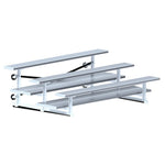 Jaypro Sports Bleacher - 3 Row - Tip & Roll, Double Foot Plank - 7.5' L (BLDP - 375TRG) - SchoolOutlet