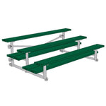 Jaypro Sports Bleacher - 3 Row - Tip & Roll, Double Foot Plank, powder Coated - 7.5' L (BLDP - 375TRGPC) - SchoolOutlet